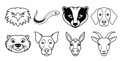 Obraz premium animal face vector
