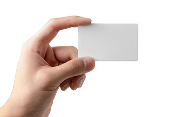 Hand holding a blank business card (8)