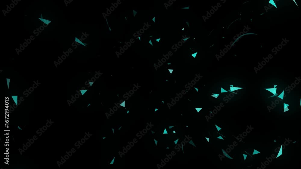 Poster glowing geometric shapes abstract dark background video.