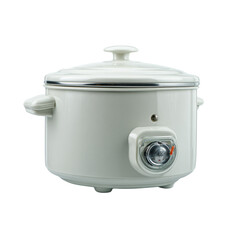 Modern white slow cooker ready to prepare delicious meals, perfect for home cooking and convenience