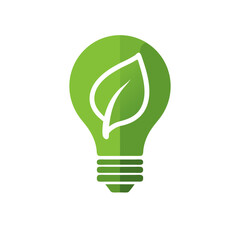 light bulb with leaf