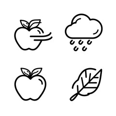 set of icons of vegetables