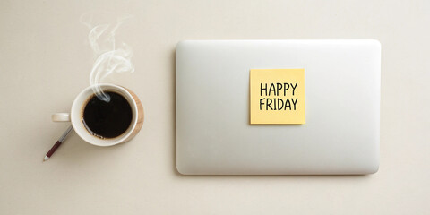 A black cup of hot coffee with a newspaper on a business office table