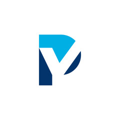 letter P, PY, minimalist icon, marketing investment