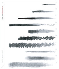 Vector Brushes. Smudged Charcoal.