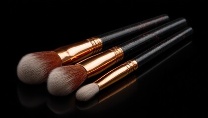 Close-up of makeup brushes