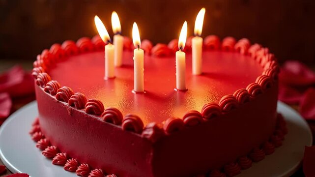 birthday cake with candles