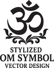Sacred Om Symbol Vector Design Artwork