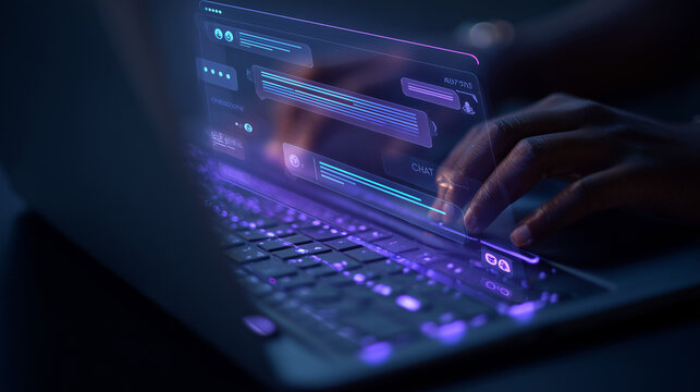 Businessman using a computer to document management concept, online documentation database and digital file storage system/software, records keeping, database technology, file access, doc sharing.