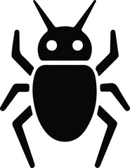 Illustrator Vector Simple stylized bed bug insect graphic design silhouette