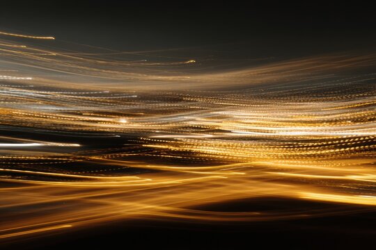 Abstract light trails at night