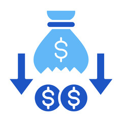 Money Loss  Icon Element For Design