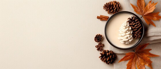 Blank kraft menu card styled on a cream linen napkin. Pair unwritten paperboard fare list arranged upon ivory flaxen serviette tabletop mockup culinary presentation restaurant dining