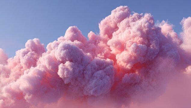 Pink cloud formations against a pastel sky