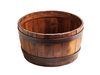 Fototapeta premium Wooden Barrel Tub Isolated