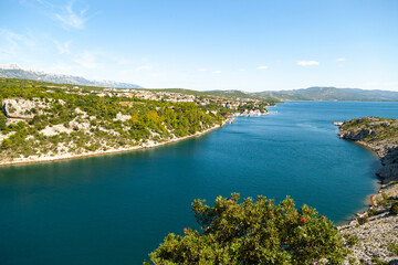 Fototapeta premium Coastal Town Scenery