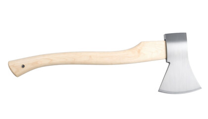 A single axe with a smooth wooden handle and a polished steel blade.