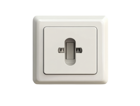 Electrical Switch on Transparent Background