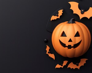 Fototapeta premium Spooky Halloween Design Black Light Circle Featuring. Eerie all hallow s eve artwork ultraviolet glow round shape element showcasing frightening october holiday nocturnal radiance orb