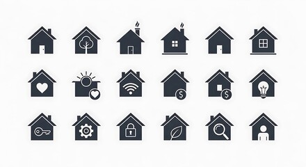Collection of home icons