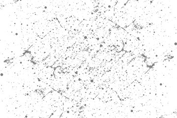 Abstract Neutral Gray Grunge Texture Overlay with Transparent Background for Splatter Dust and Distressed Artistic Effects