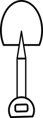 Shovel Vector Icon-Gardening and Construction Tool,