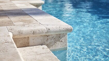 Obraz premium Poolside Stone Steps