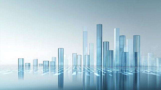 Abstract Cityscape Bar Graph