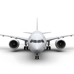 Fototapeta premium Modern jetliner front view