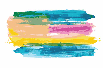 Obraz premium Vibrant abstract watercolor brushstroke collection.