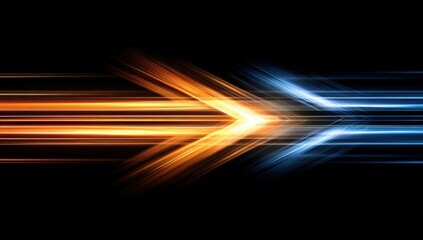 Abstract arrow of light streaks