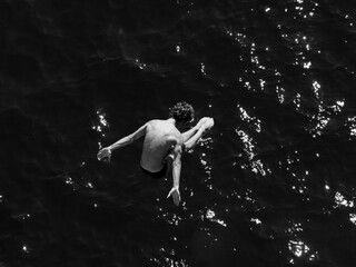 adventure sport cliff jumping