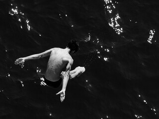 adventure sport cliff jumping
