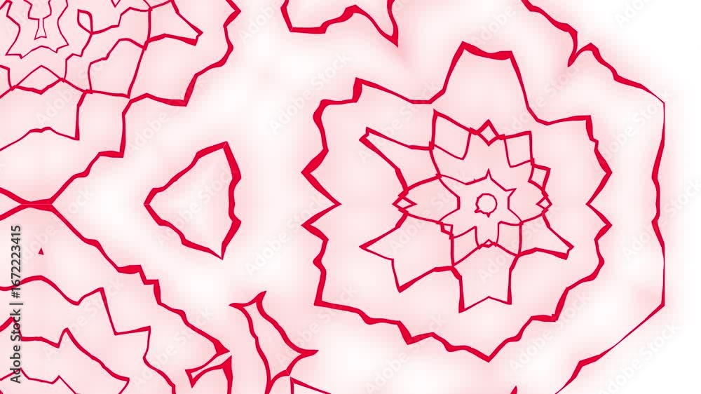 Poster red and white abstract geometric pattern background video.