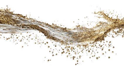 Abstract golden liquid flow