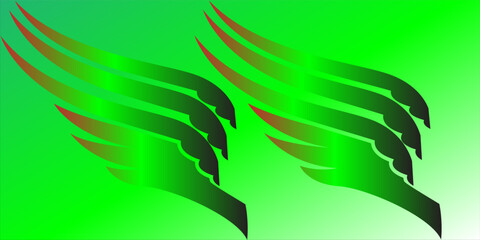 Obraz premium illustration of flying bird. black and white colors. abstract tribal retro style design.