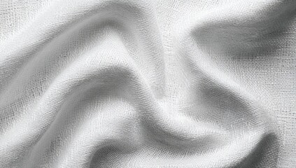 Obraz premium Close-up view of white fabric folds