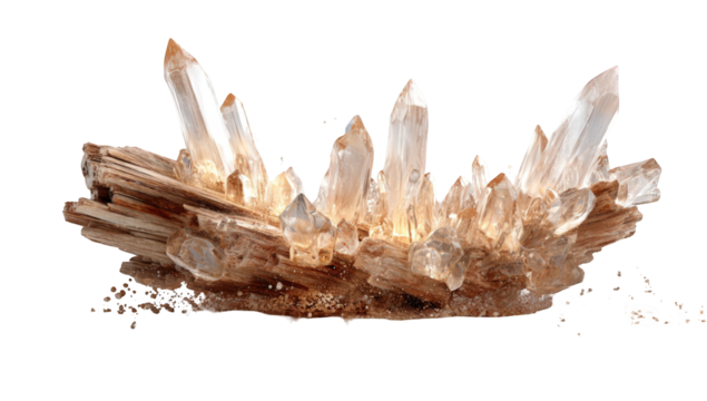 Cluster of crystalline quartz
