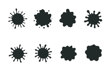 Creative Abstract Ink Blot Design: Stylized Black Vector Art for Modern Graphic Posters and Branding Backgrounds