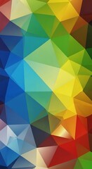Obraz premium Colorful polygonal background, vibrant graphic, abstract mosaic design