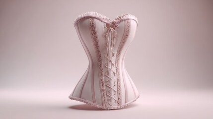 Elegant pink corset, studio shot