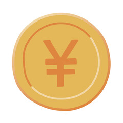 金貨アイコン・円マークのシンプルイラスト