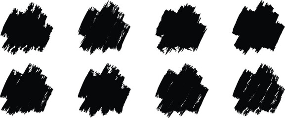 Brush lines set. Grungy brushes collection. Highlighter lines, black paint, ink brush, brush strokes, brushes, lines, frames, box, grungy border, stroke collection. Ink brush for banner, text box.