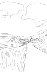 Coloring the house scenery,색칠하기,컬러링,컬러링북