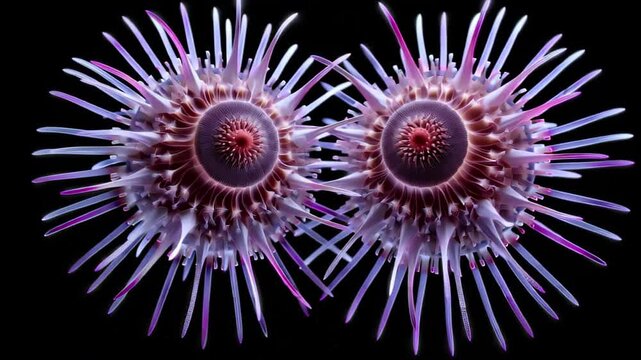 Striking Radiolarian Duo  A Closeup on Oceanic Marvels