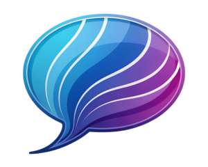  illustration of an abstract speech bubble isolated on white background. PNG Transparent file type with high definition quality And vibrant color grading Available.