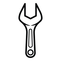 Vector art of wrench