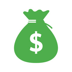 Vector art of money bag with dollar sign