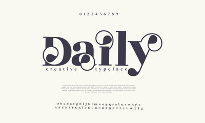 Elegant modern alphabet letters font logo. Typography luxury classic lettering serif italic fonts wedding vintage retro logos. vector illustration
