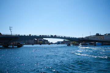 Copenhagen, Denmark - May 6, 2023: Scenic View of Modern Bridge Over Canal